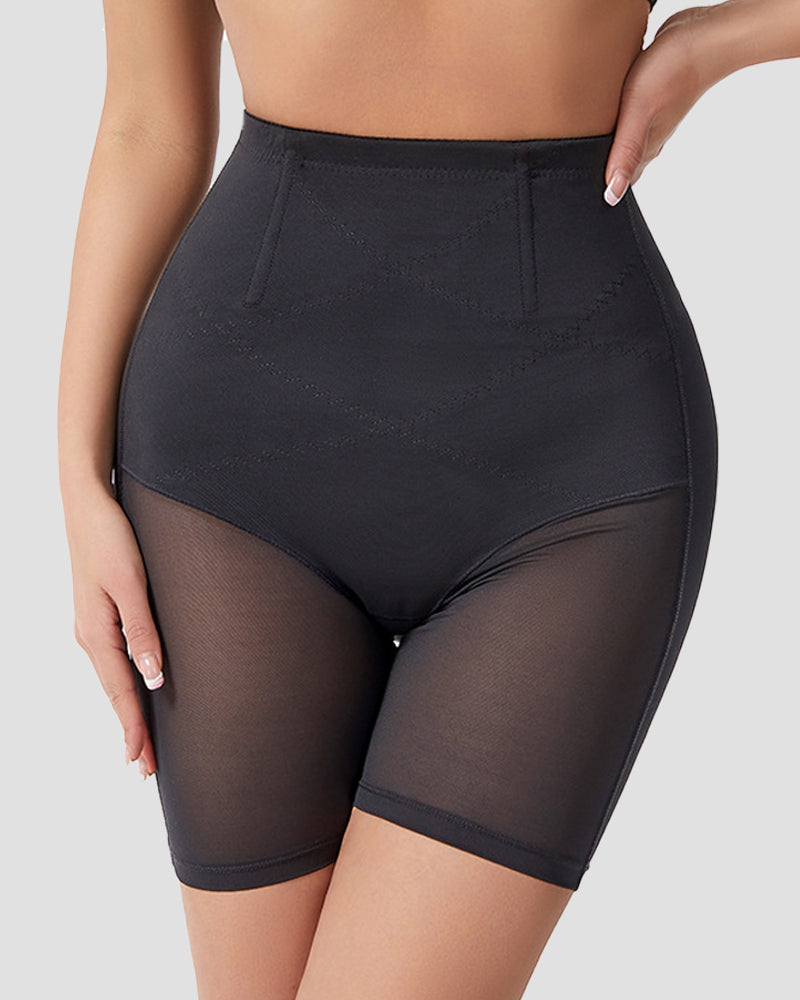 Damen Shorts aus Elastischem Netzstoff für die Postpartale Bauchkontrolle
