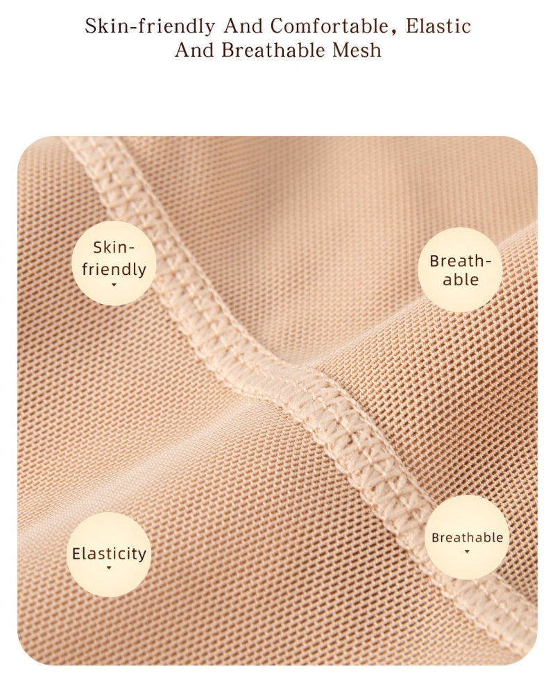 Atmungsaktive Nahtlose Shaping Shorts mit Hoher Taille und Haken und Ösenverschluss