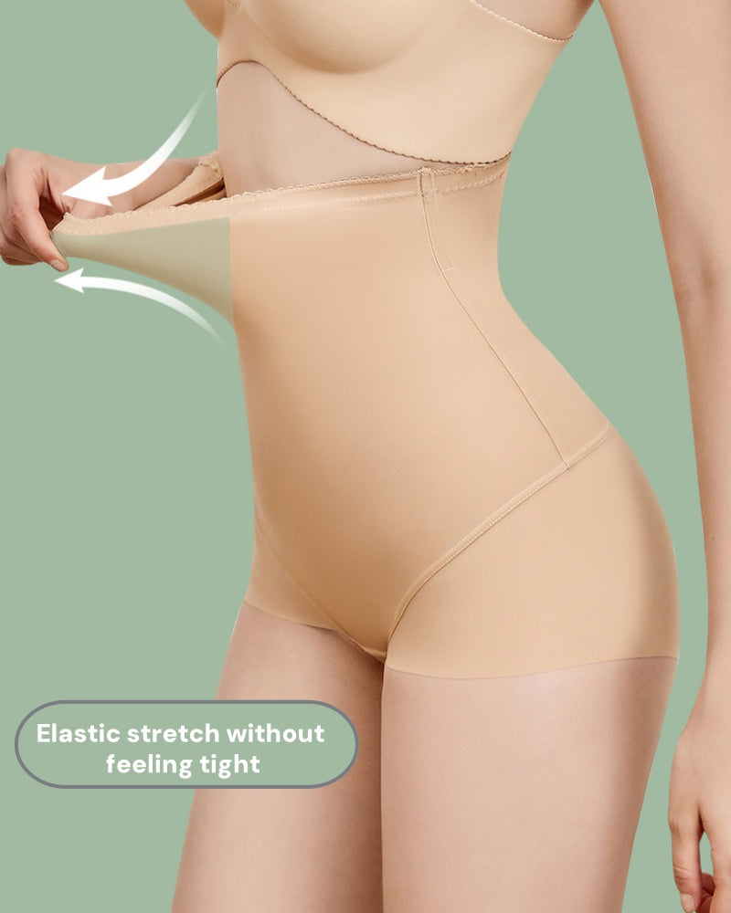 Dünner Nahtloser Bauchkontrollierender Shaping Slip mit Hoher Taille in Übergröße