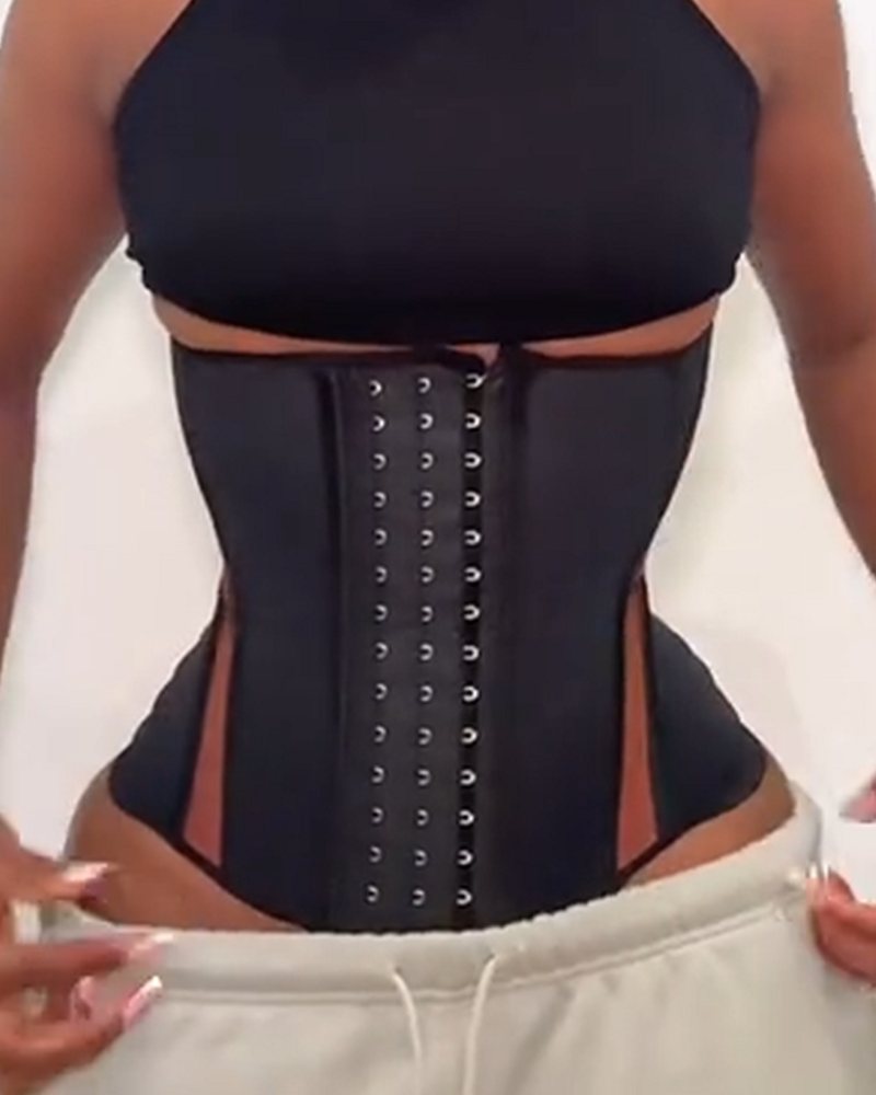 Fajas Colombianas Atmungsaktiver Kontrast Patchwork Sanduhr Taillentrainer
