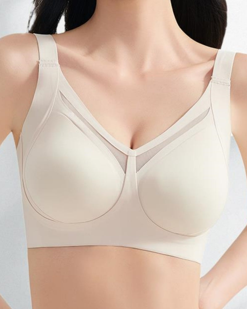 Dünner Nahtloser Bequemer Anti Sagging BH für den Sommer mit Netznähten