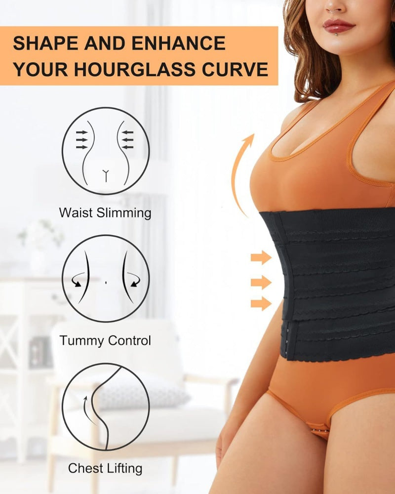 Faja moldeadora de cintura con hebilla para control de abdomen y deporte para bajar de peso