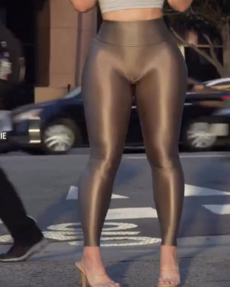 Elegante Leggings mit Hoher Taille und Hüftlifting und Figurformender Passform