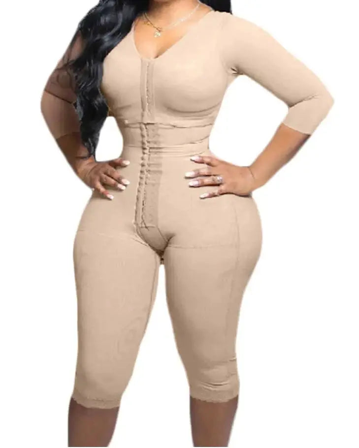 Fajas Colombianas Ganzkörper Kompressions Body Shaper mit Starker Unterstützung und Integriertem BH