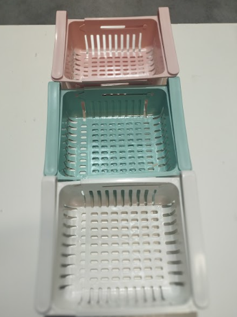 3x Organizador de Cajones de Plástico para Nevera