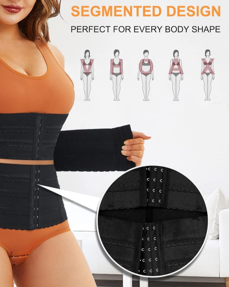 Faja moldeadora de cintura con hebilla para control de abdomen y deporte para bajar de peso
