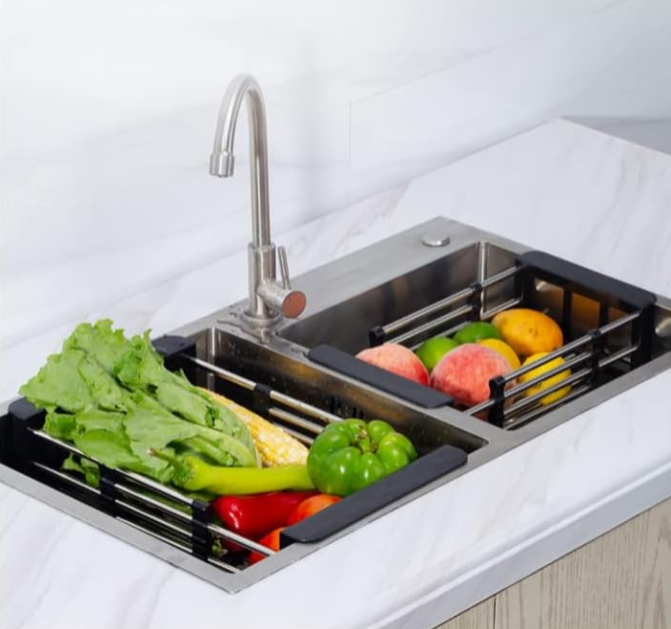 Estantería de Cocina Retráctiles para Fregadero