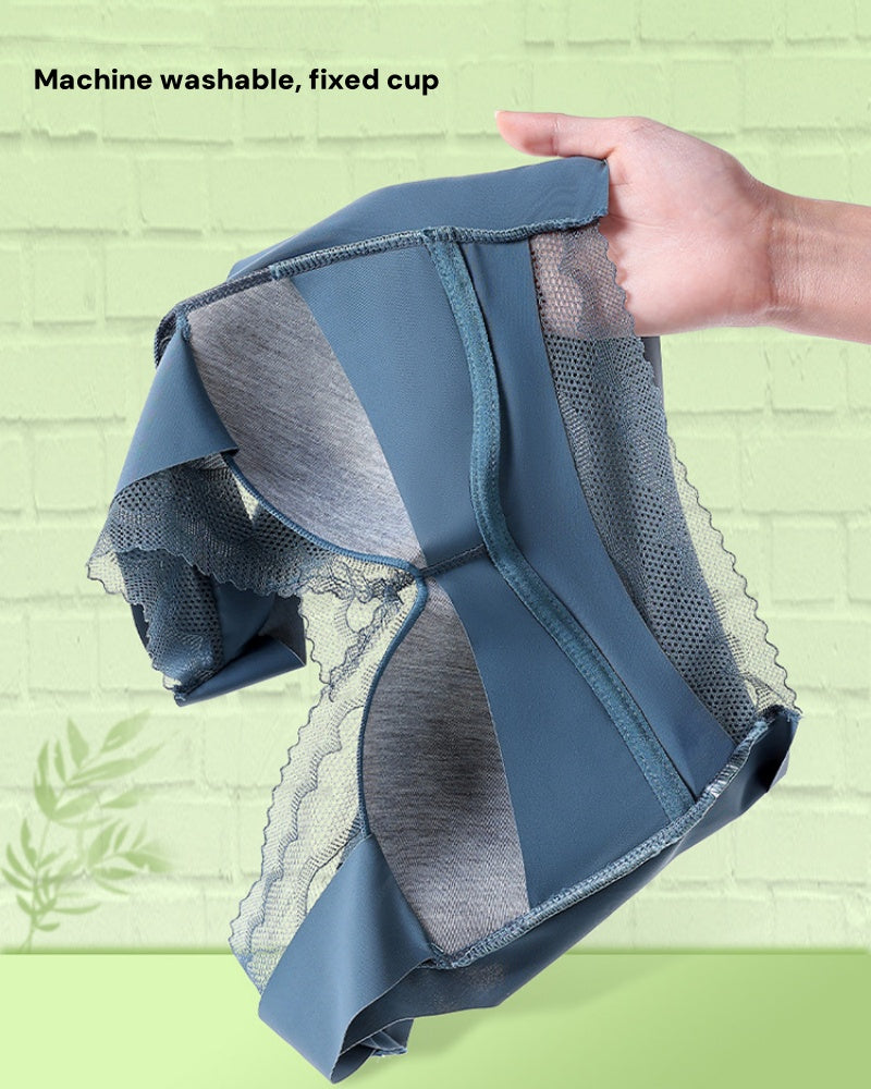Dünner Anti Exposure Minimizer Westen BH mit V Ausschnitt und Spitze Nahtlos