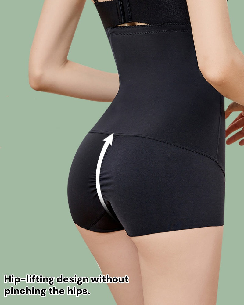 Dünner Nahtloser Bauchkontrollierender Shaping Slip mit Hoher Taille in Übergröße