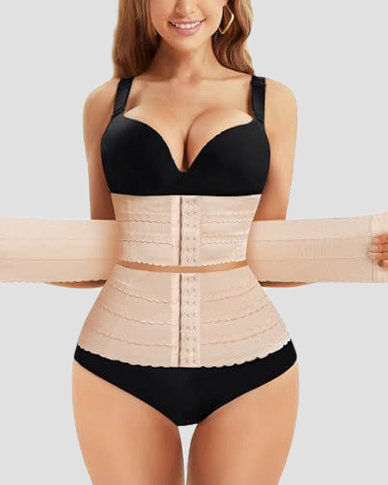 Faja moldeadora de cintura con hebilla para control de abdomen y deporte para bajar de peso