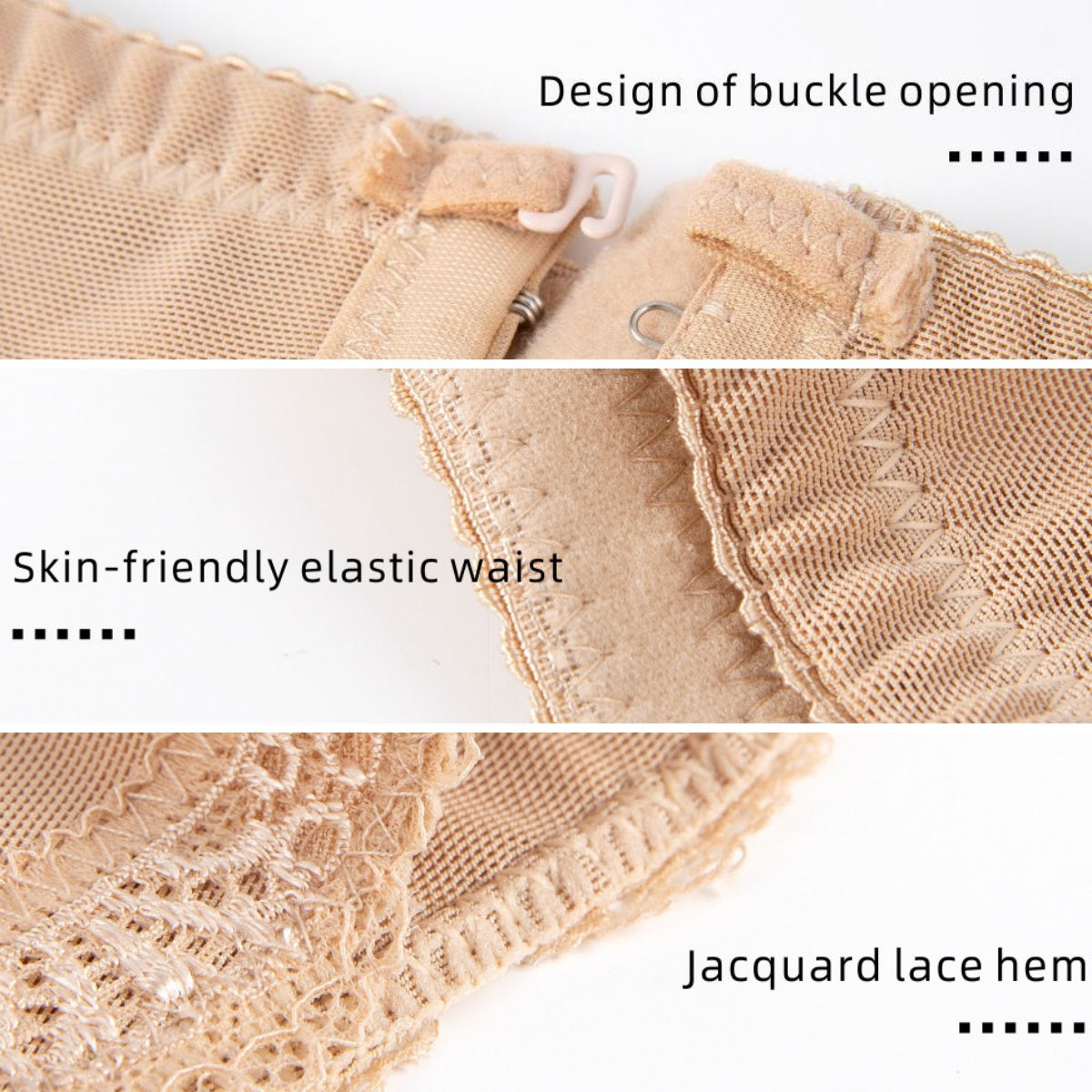 Atmungsaktive Nahtlose Shaping Shorts mit Hoher Taille und Haken und Ösenverschluss