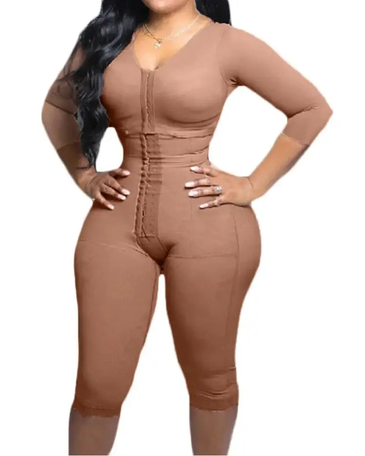 Fajas Colombianas Ganzkörper Kompressions Body Shaper mit Starker Unterstützung und Integriertem BH