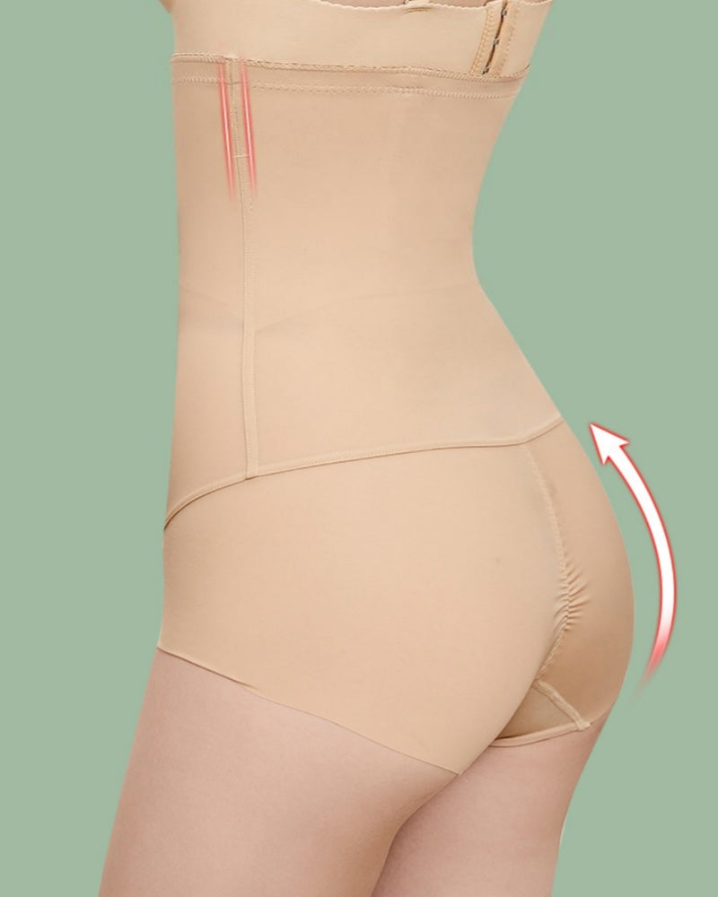 Dünner Nahtloser Bauchkontrollierender Shaping Slip mit Hoher Taille in Übergröße
