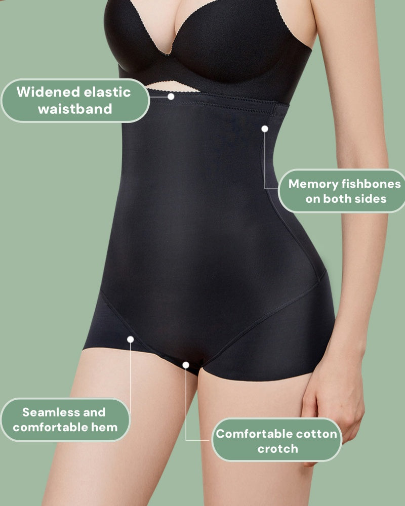 Dünner Nahtloser Bauchkontrollierender Shaping Slip mit Hoher Taille in Übergröße